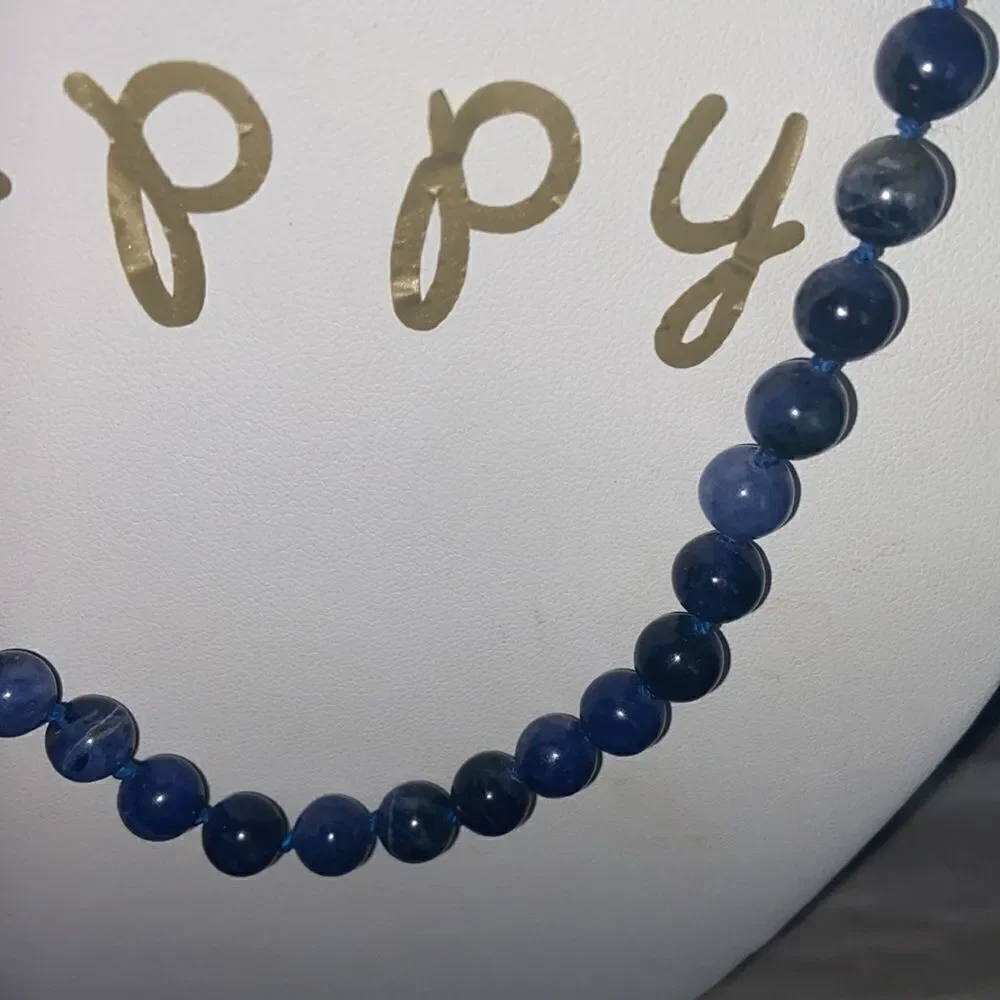 Necklace Brazilian stones round blue NWOT